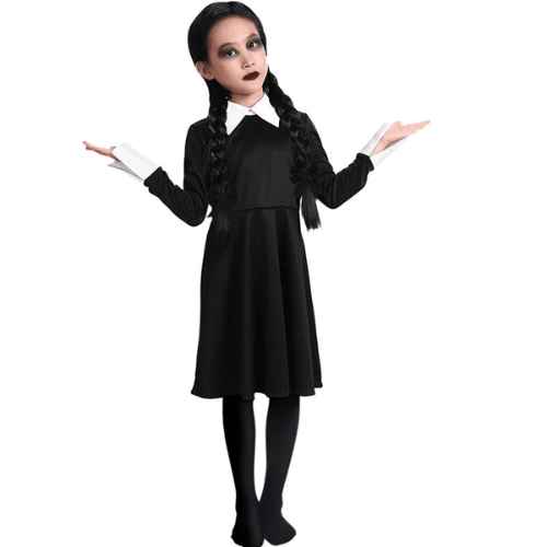 Halloween Girls Costume - Wednesday Addams