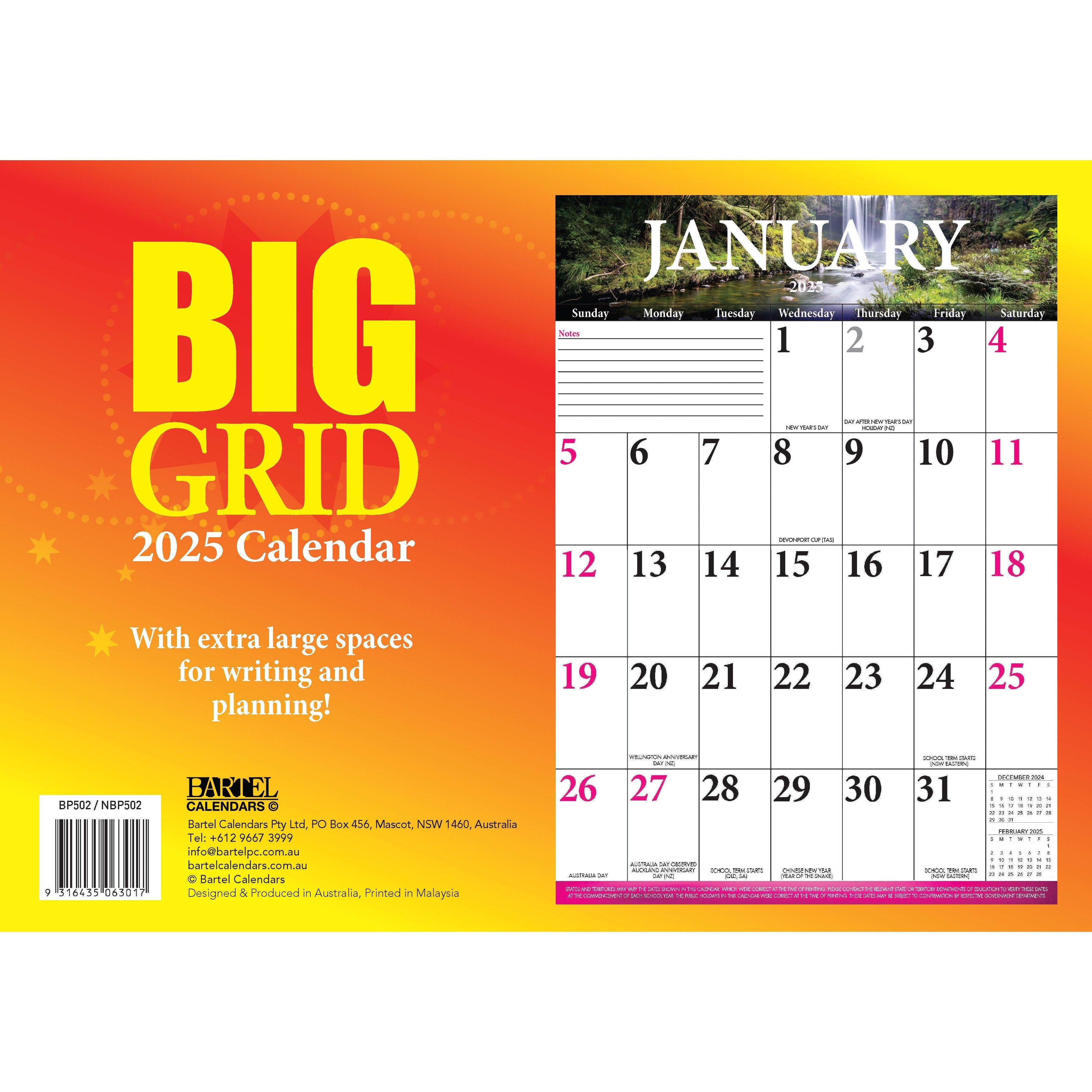 Calendar 2025 - Big Grid