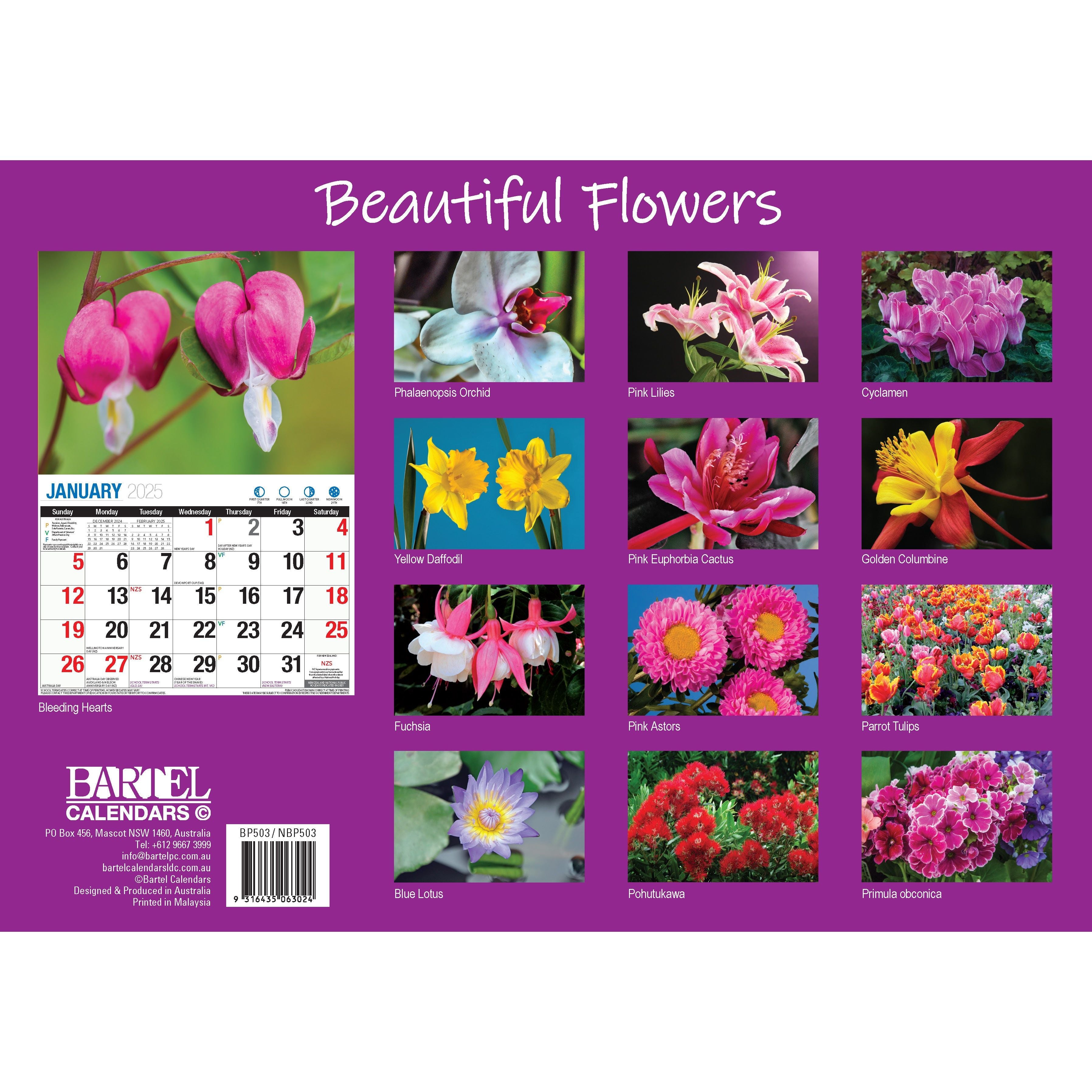 Calendar 2025 - Beautiful Flowers