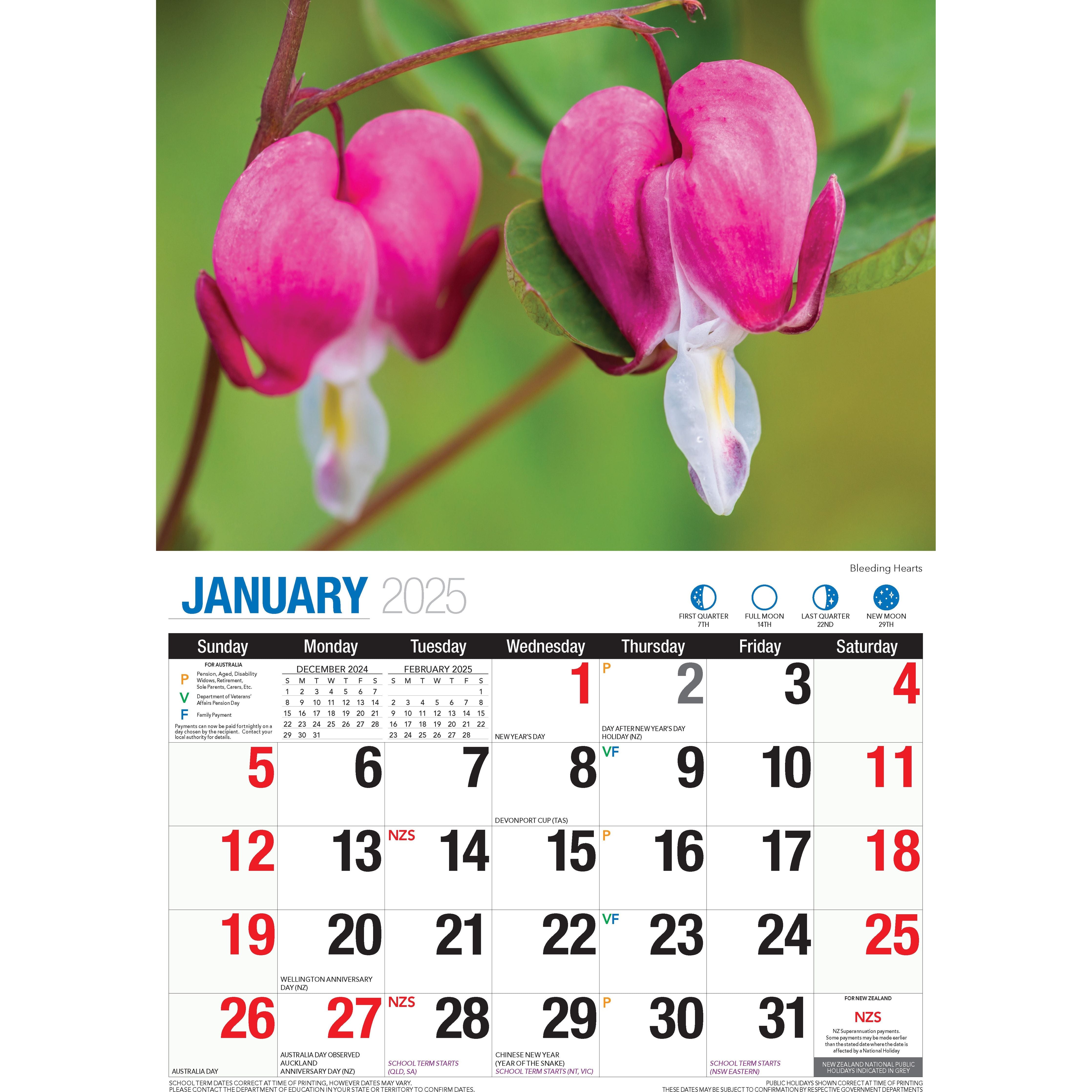 Calendar 2025 - Beautiful Flowers