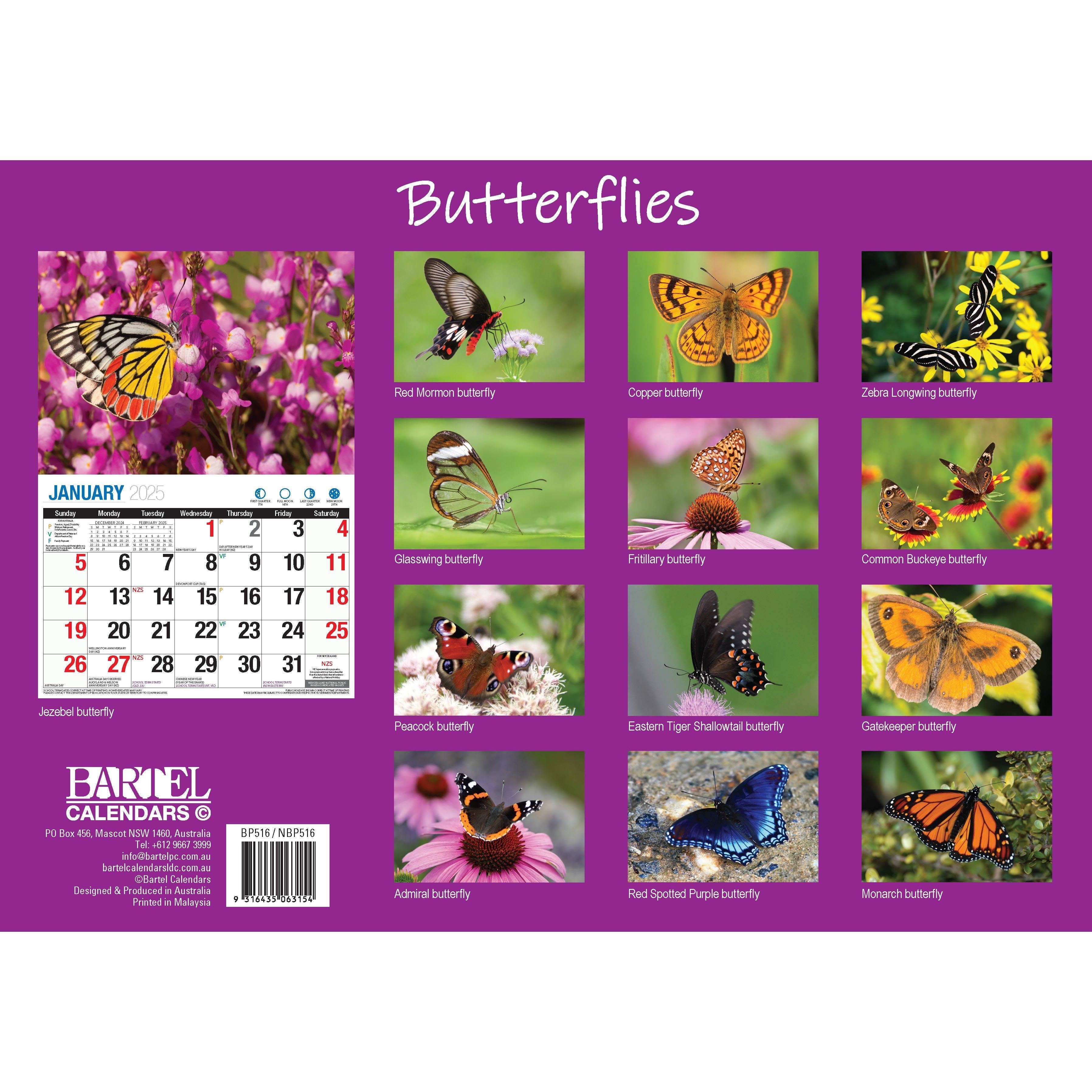 Calendar 2025 - Butterflies