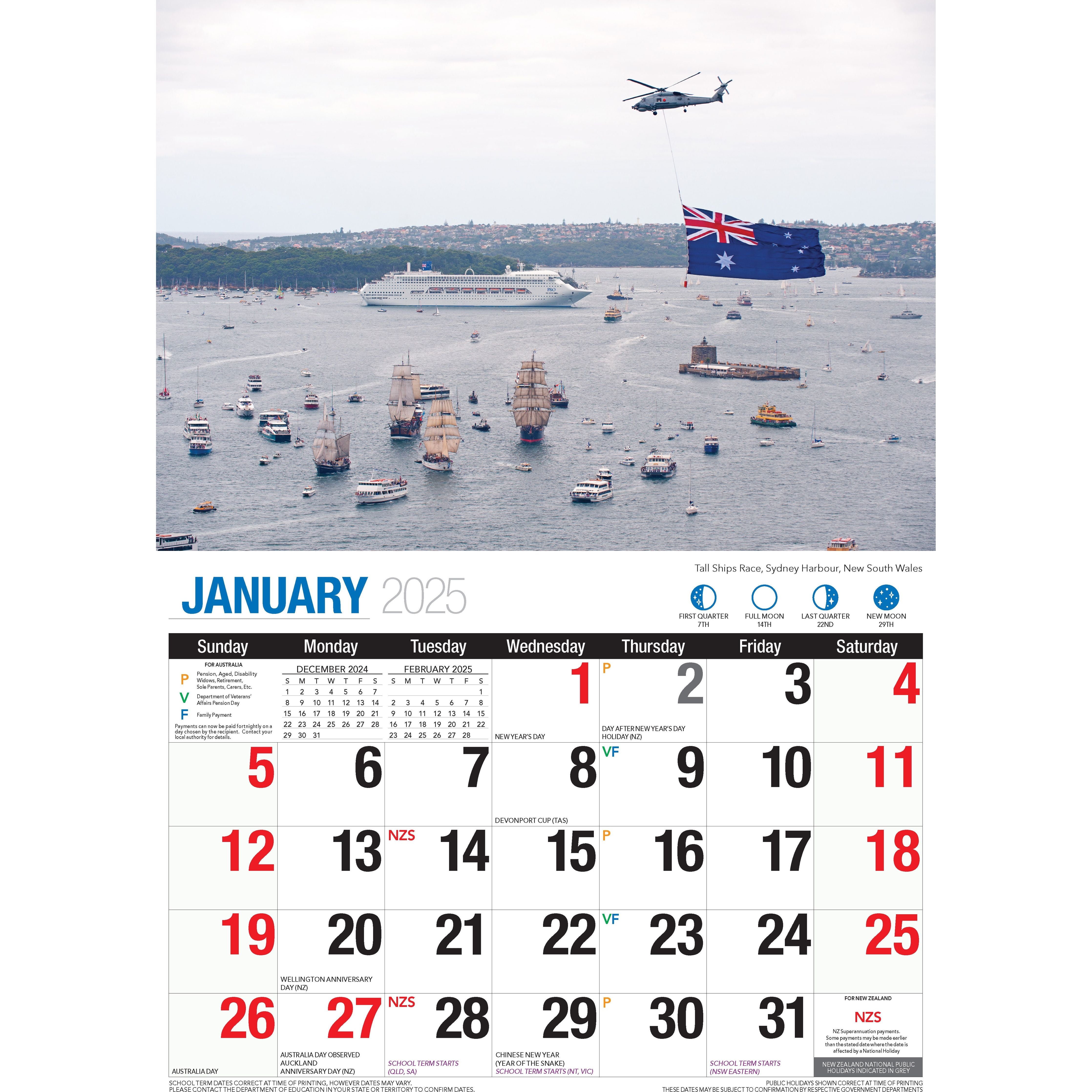 Calendar 2025 - Australian Icons