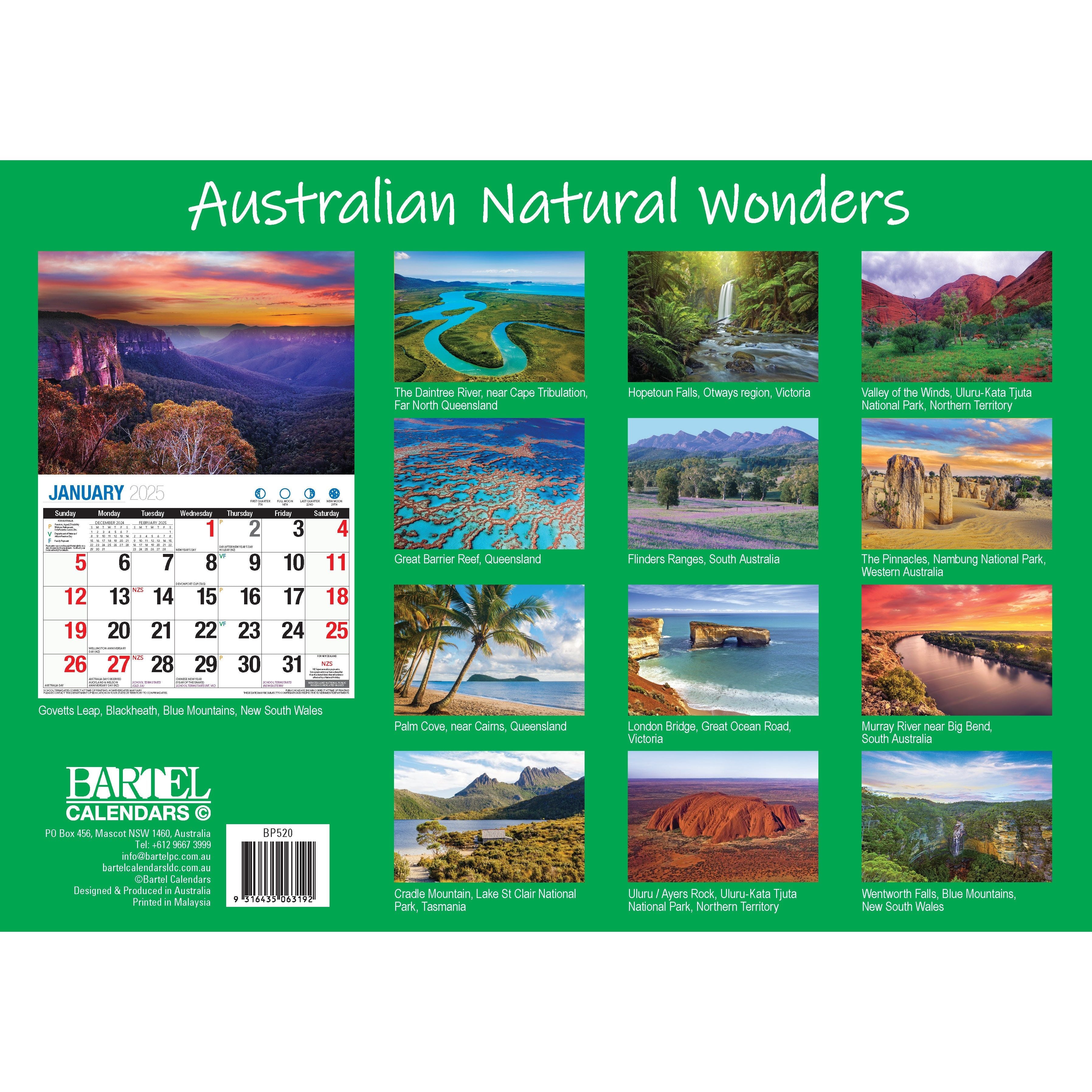 Calendar 2025 - Australian Natural Wonders