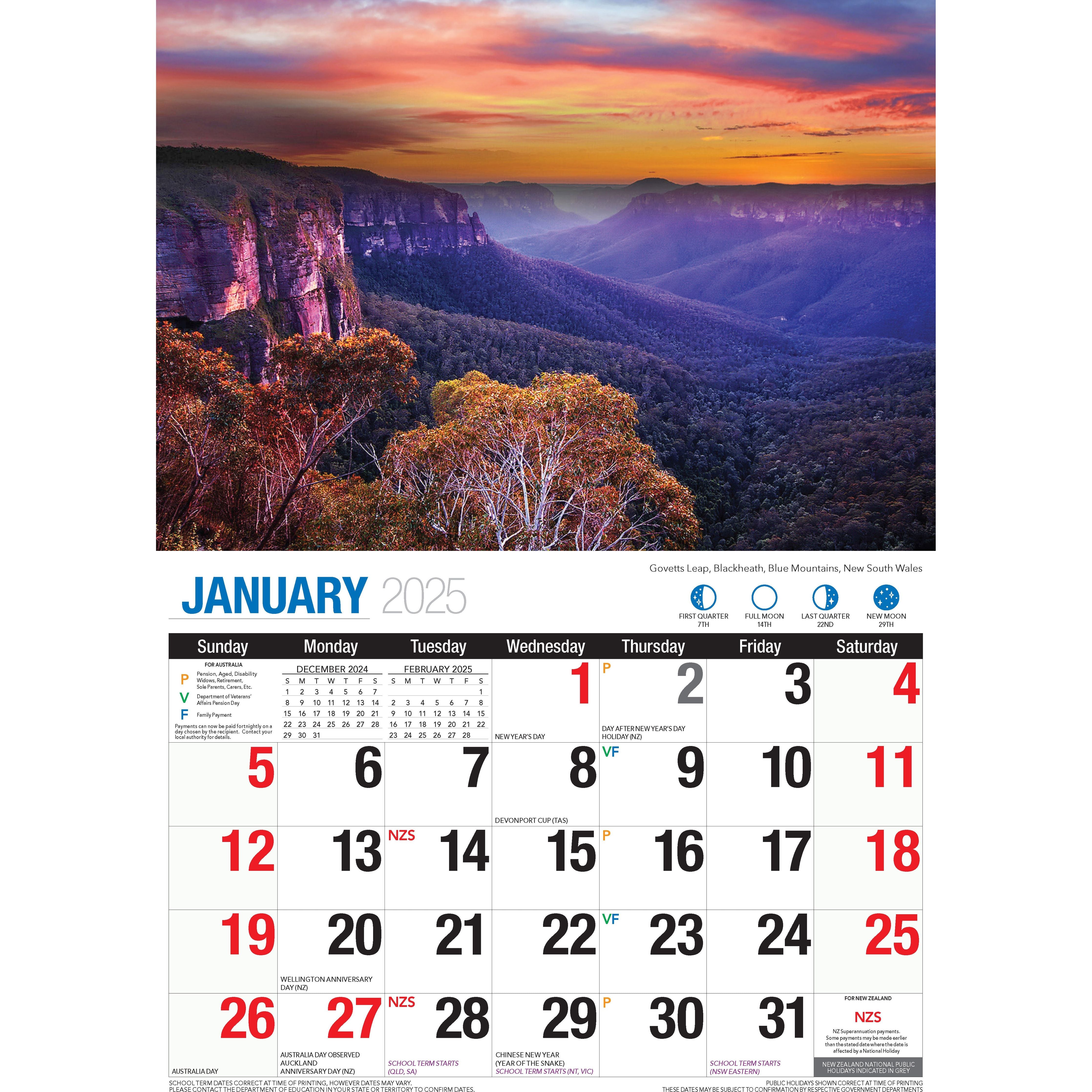 Calendar 2025 - Australian Natural Wonders