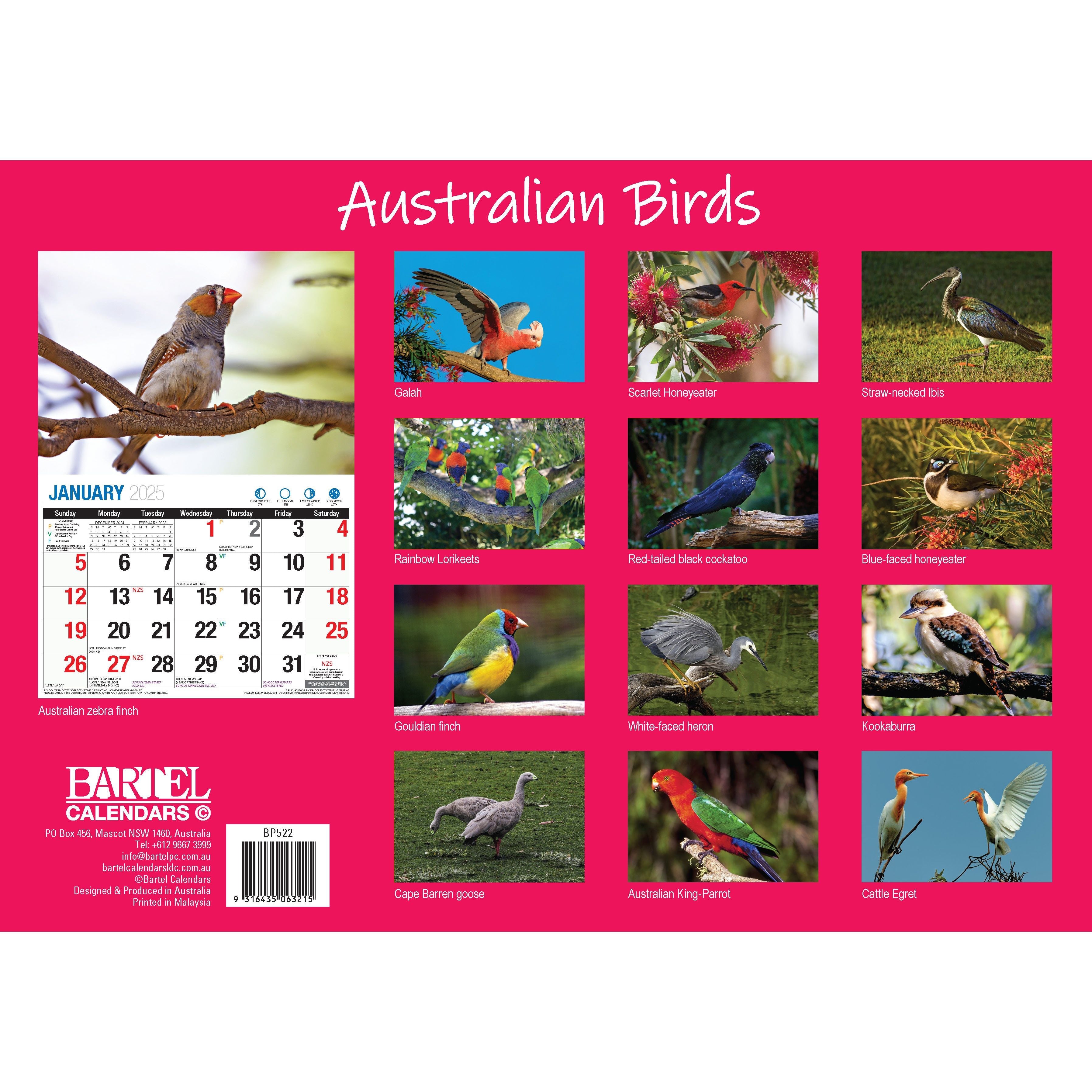 Calendar 2025 - Birds of Australia