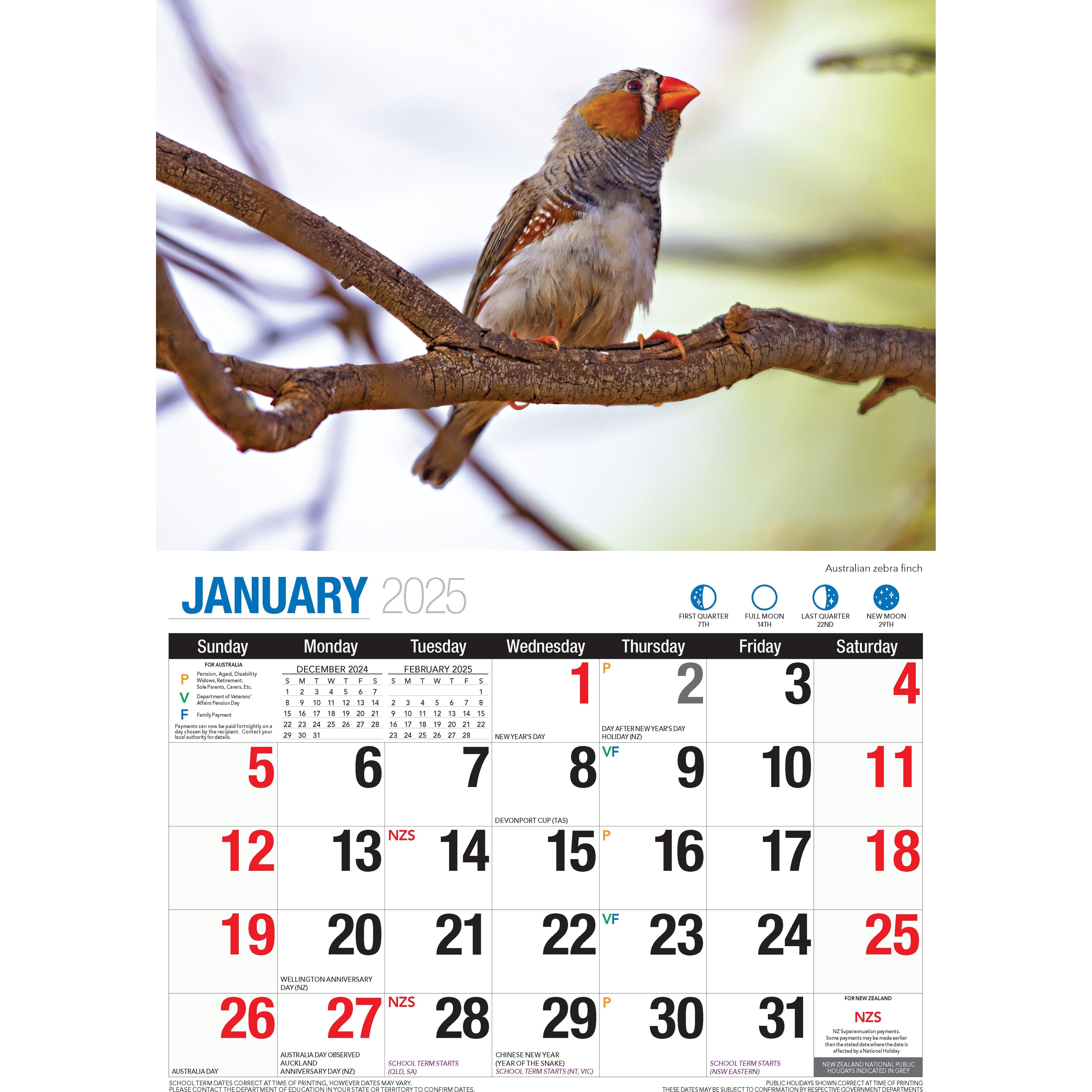 Calendar 2025 - Birds of Australia