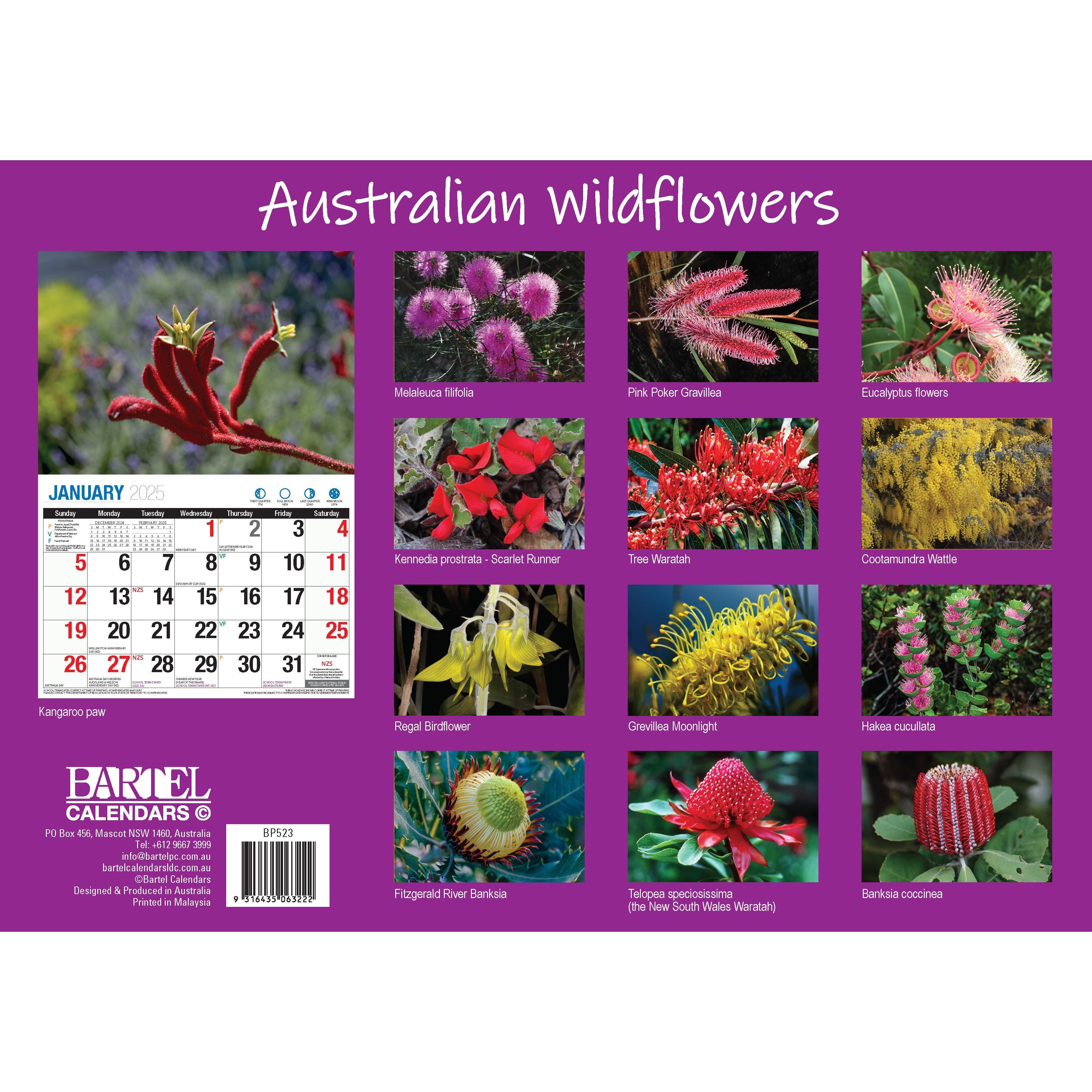 Calendar 2025 - Australian Wildflowers