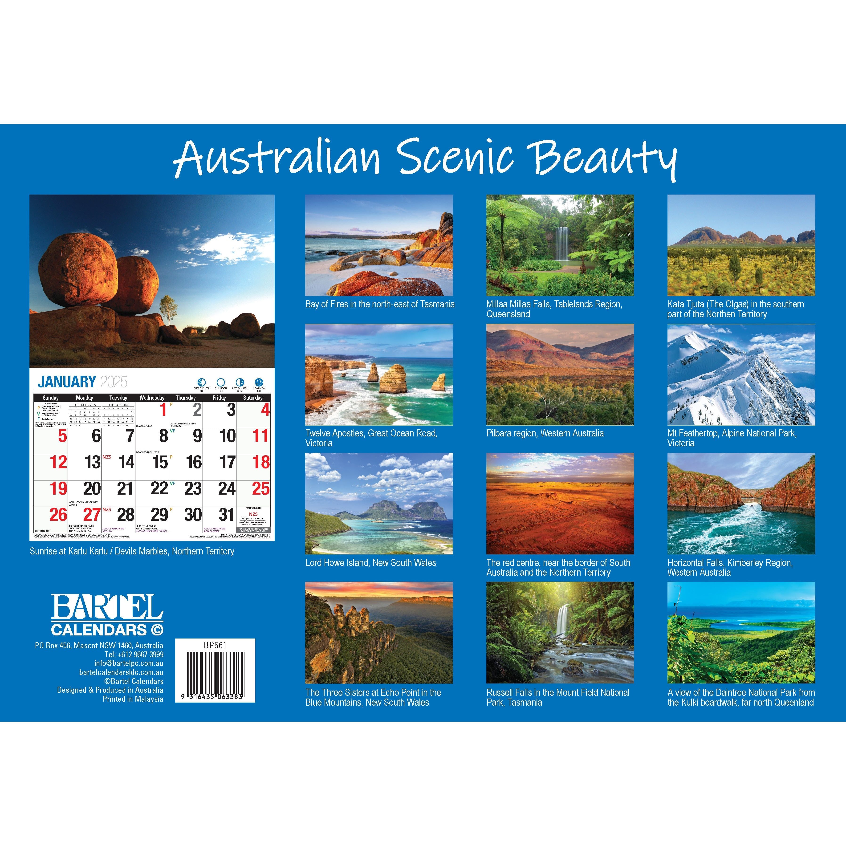 Calendar 2025 - Australian Scenic Beauty