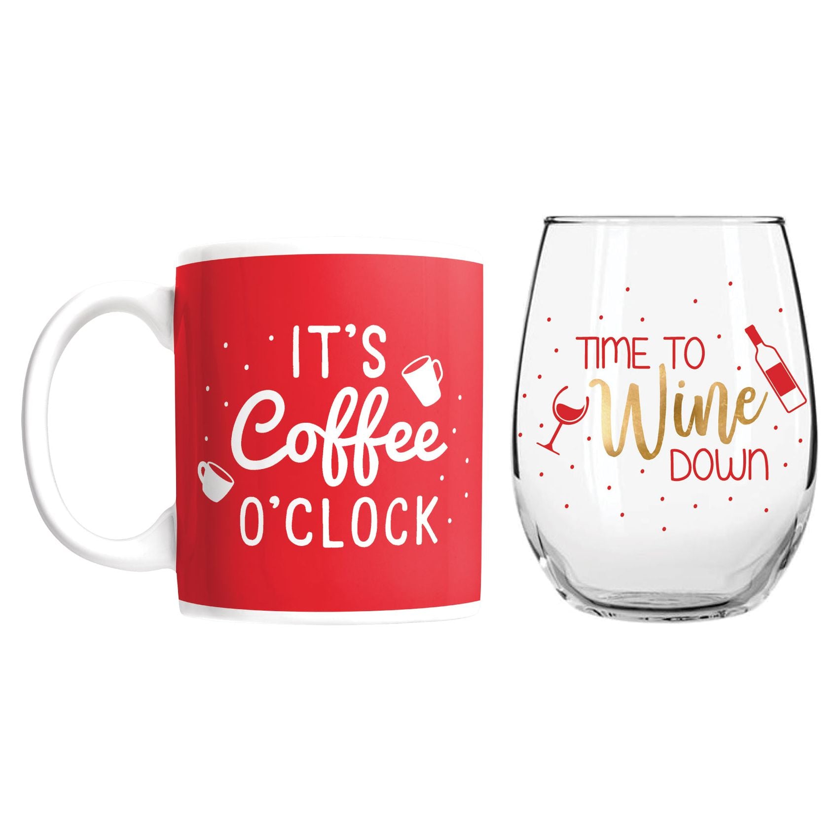 Xmas Night And Day Mug 2Pk