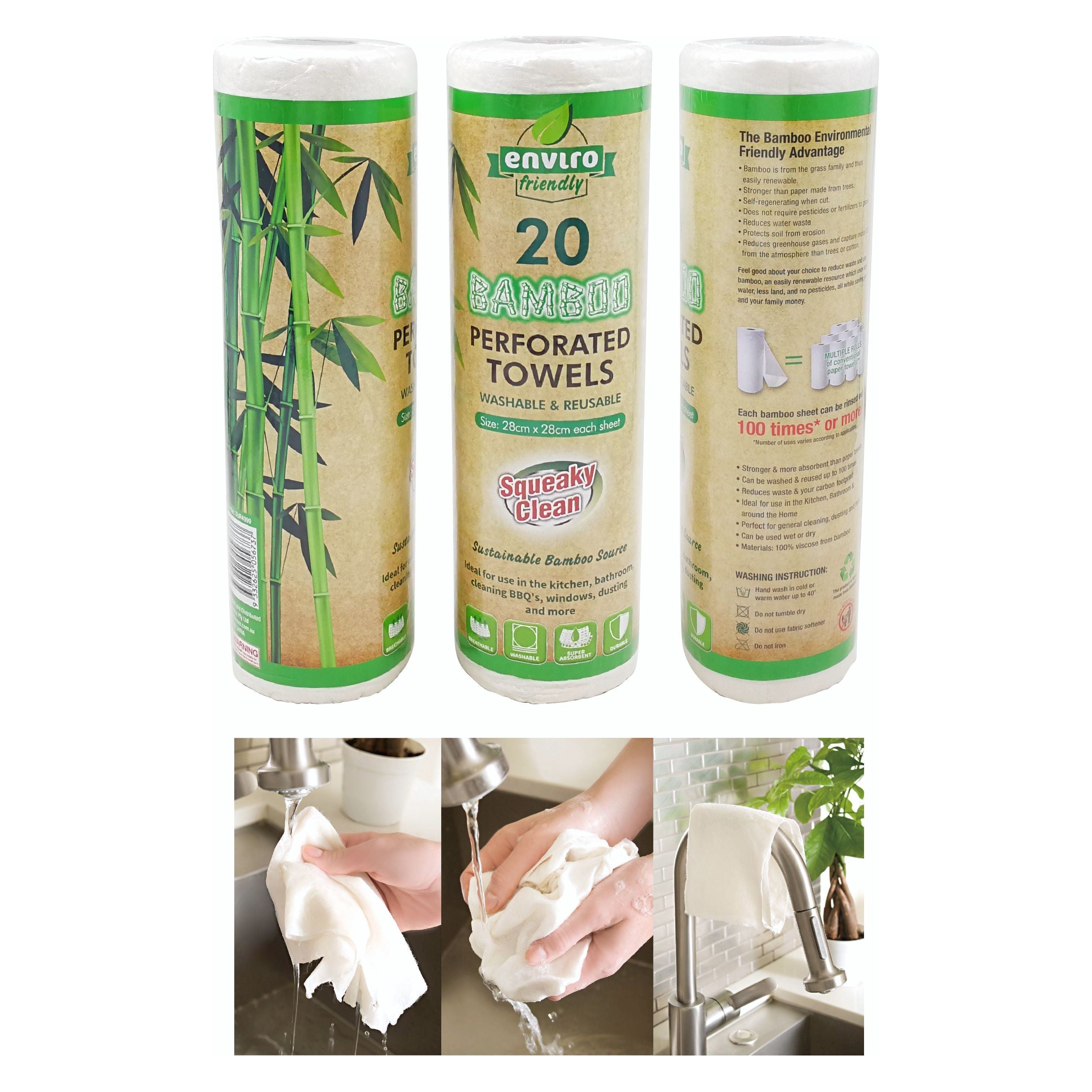 Bamboo Cleaning Towels - Perforated