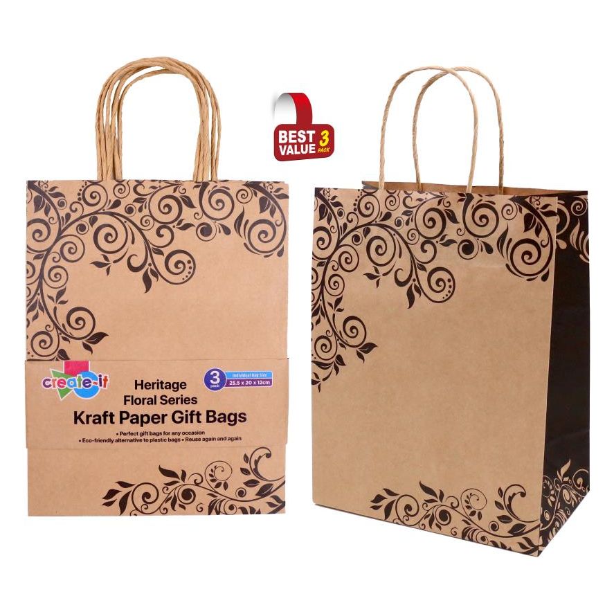 Craft Gift Bags - Heritage Floral Series