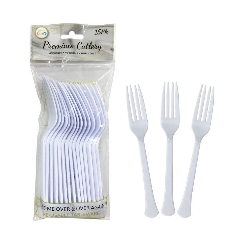 Premium Re-Usable Plastic Party Forks