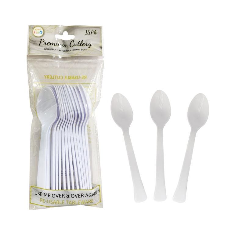 Premium Re-Usable Plastic Party Spoons