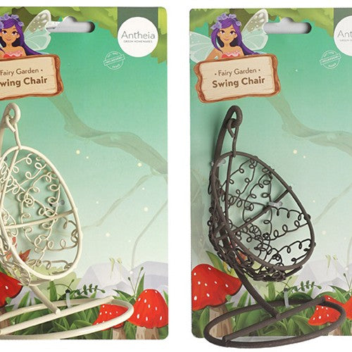 Fairy Garden Metal Swing Chair