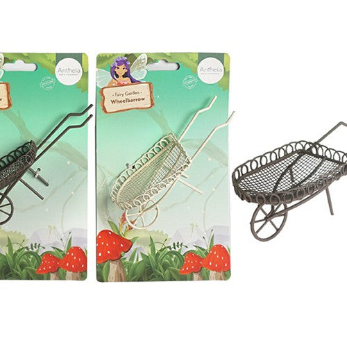 Fairy Garden Metal Wheelbarrow