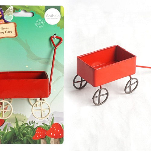 Fairy Garden Red Pulling Cart