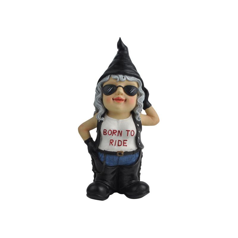 Garden Gnome - Born to Ride Biker Chick - Dollars and Sense