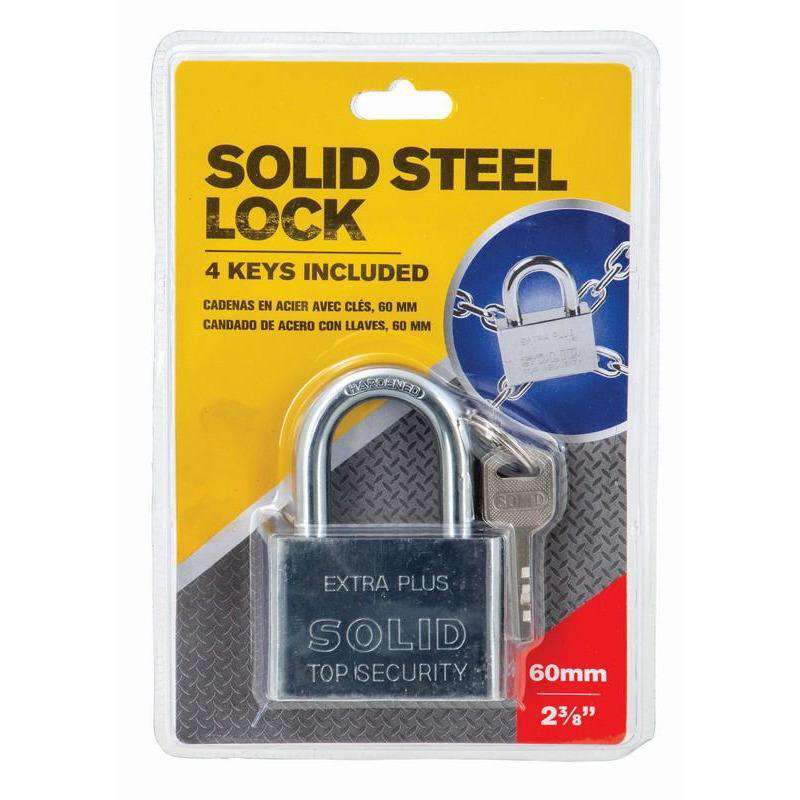 Padlock with Keys - Solid Steel