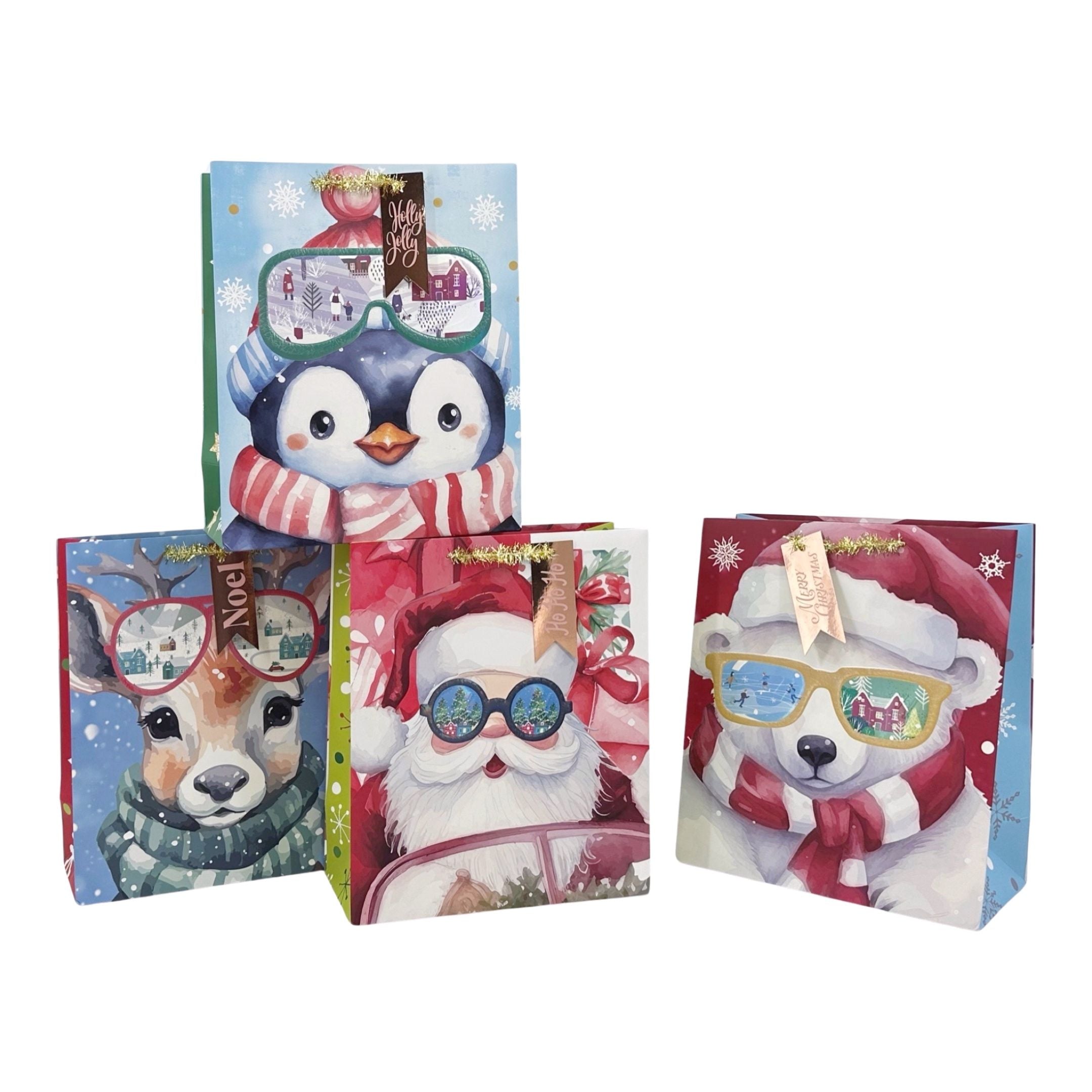 Christmas Happy North Pole Pals Gift Bag - Medium