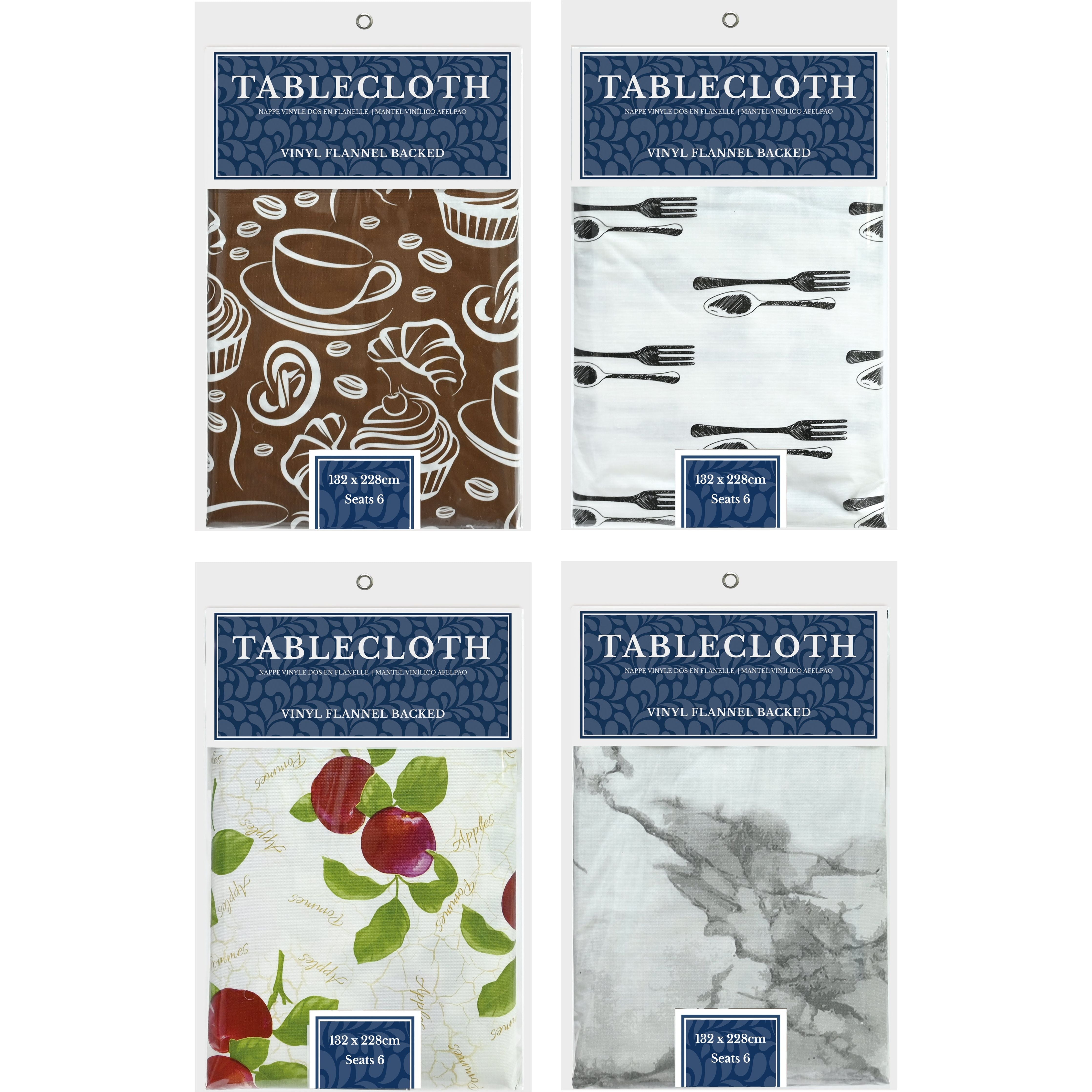 Tablecloth Vinyl Flannel Backed - Rectangular