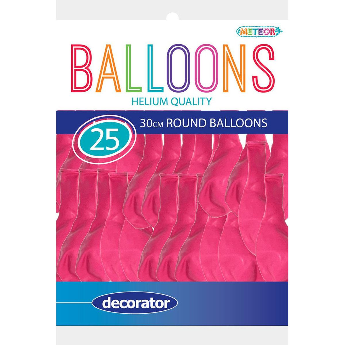 Latex Decorator Balloons Pink 30cm 25pk