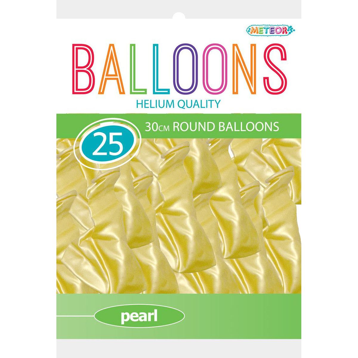 Pearl Latex Balloons Cream 30cm 25pk