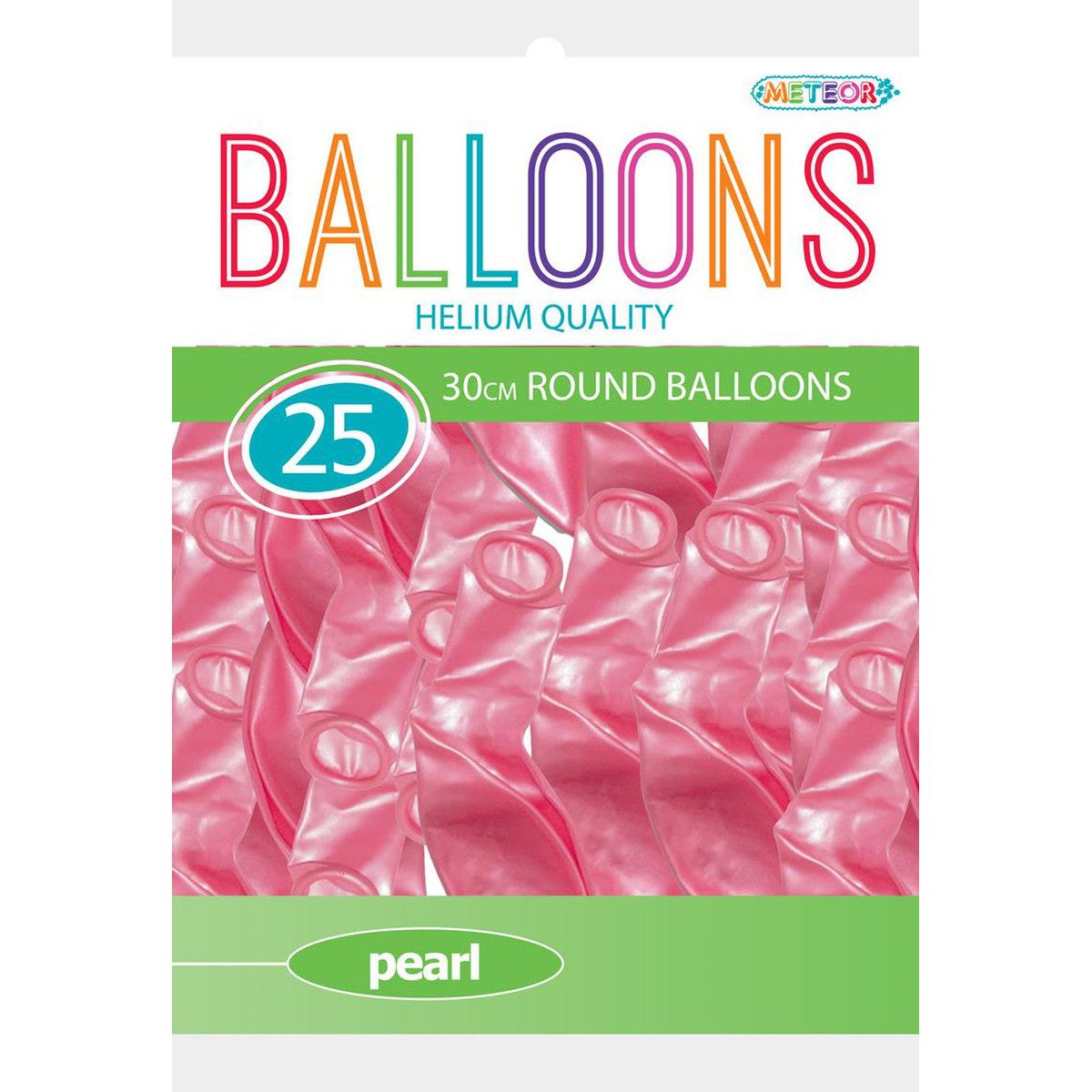 Pearl Latex Balloons Pink 30cm 25pk