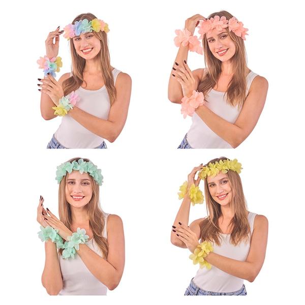 Head Lei & Wristlet Set - Pastels Assorted