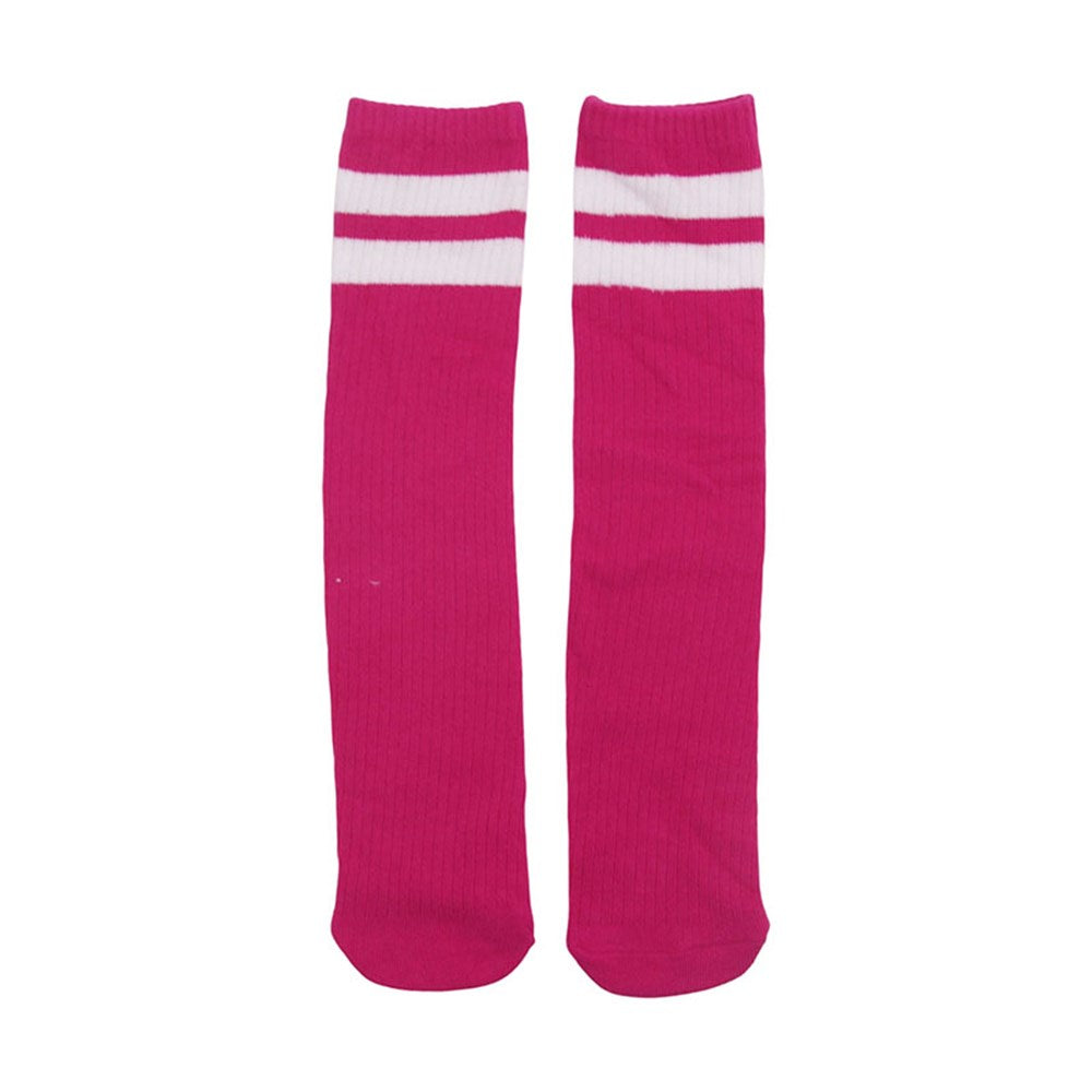 Stripe Knee High Socks - Pink