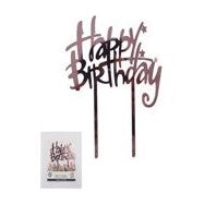 Happy Birthday Cake Topper - Rose Gold