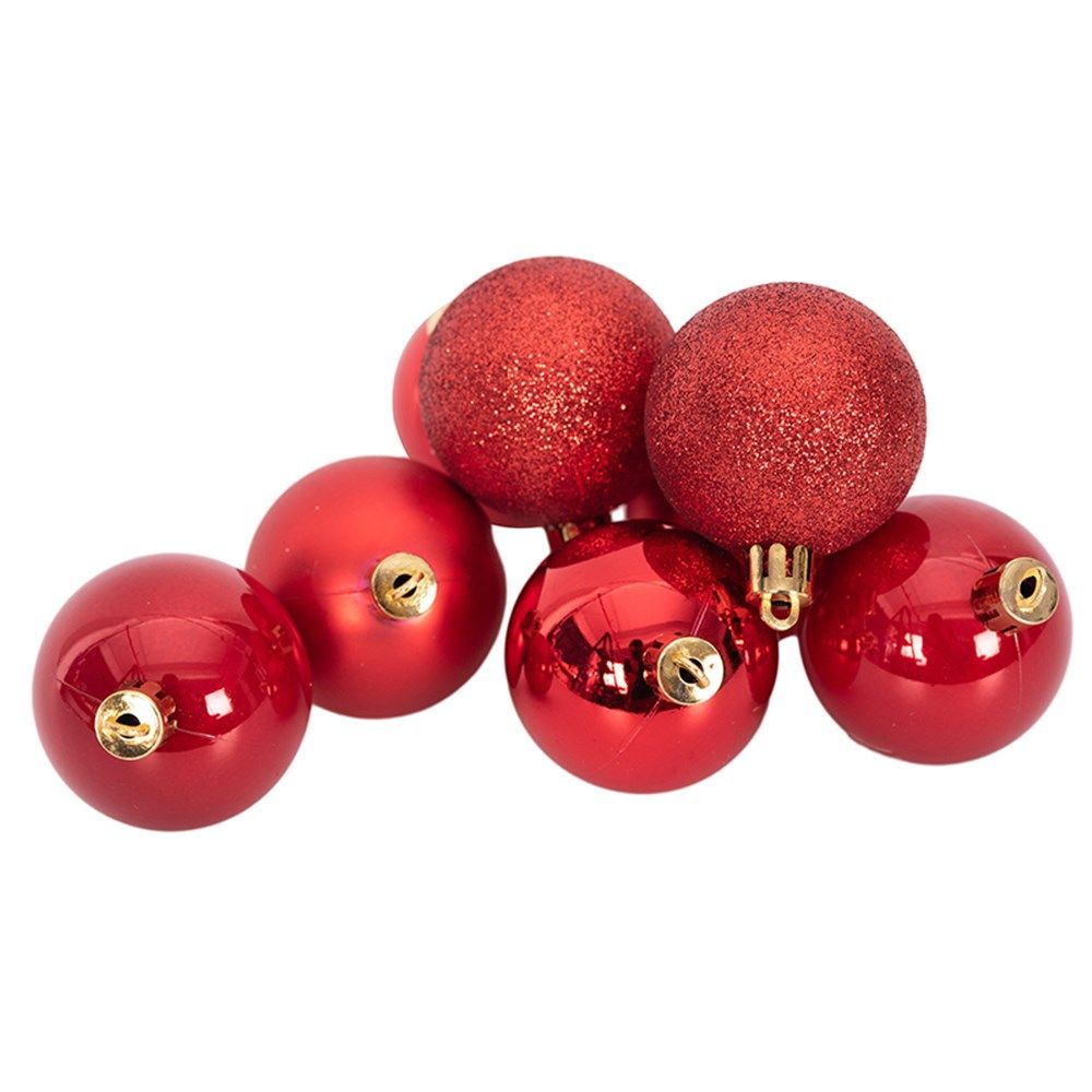 Christmas Shatterproof Baubles - Red