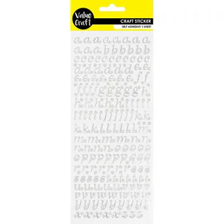 Craft Sticker Alpha-Glit Small - Slv