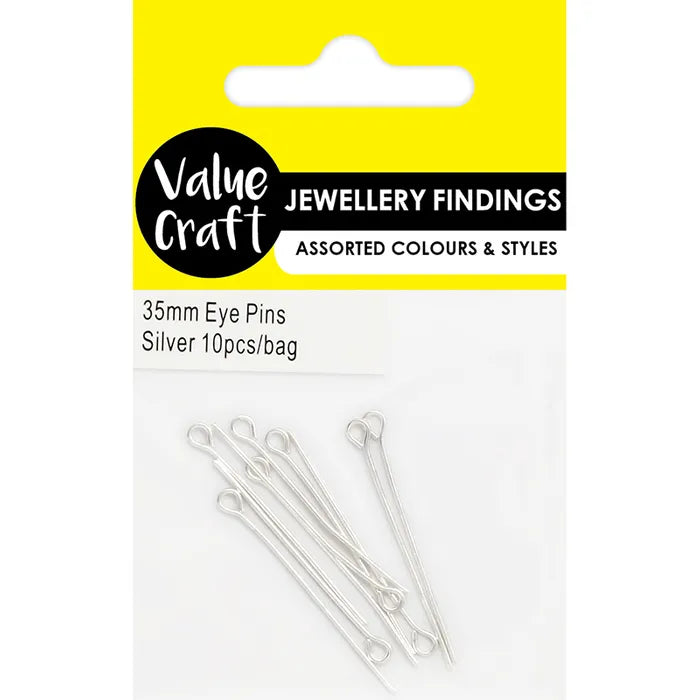 Jewellery Findings Eye Pin - Silver