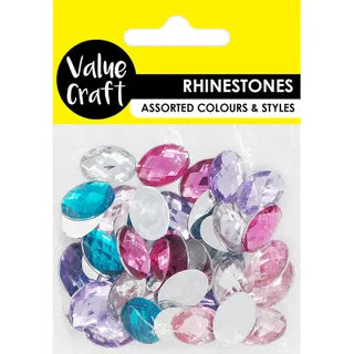 Rhinestones Oval Assorted