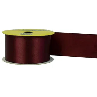 Rib Polyester Satin - Burgundy