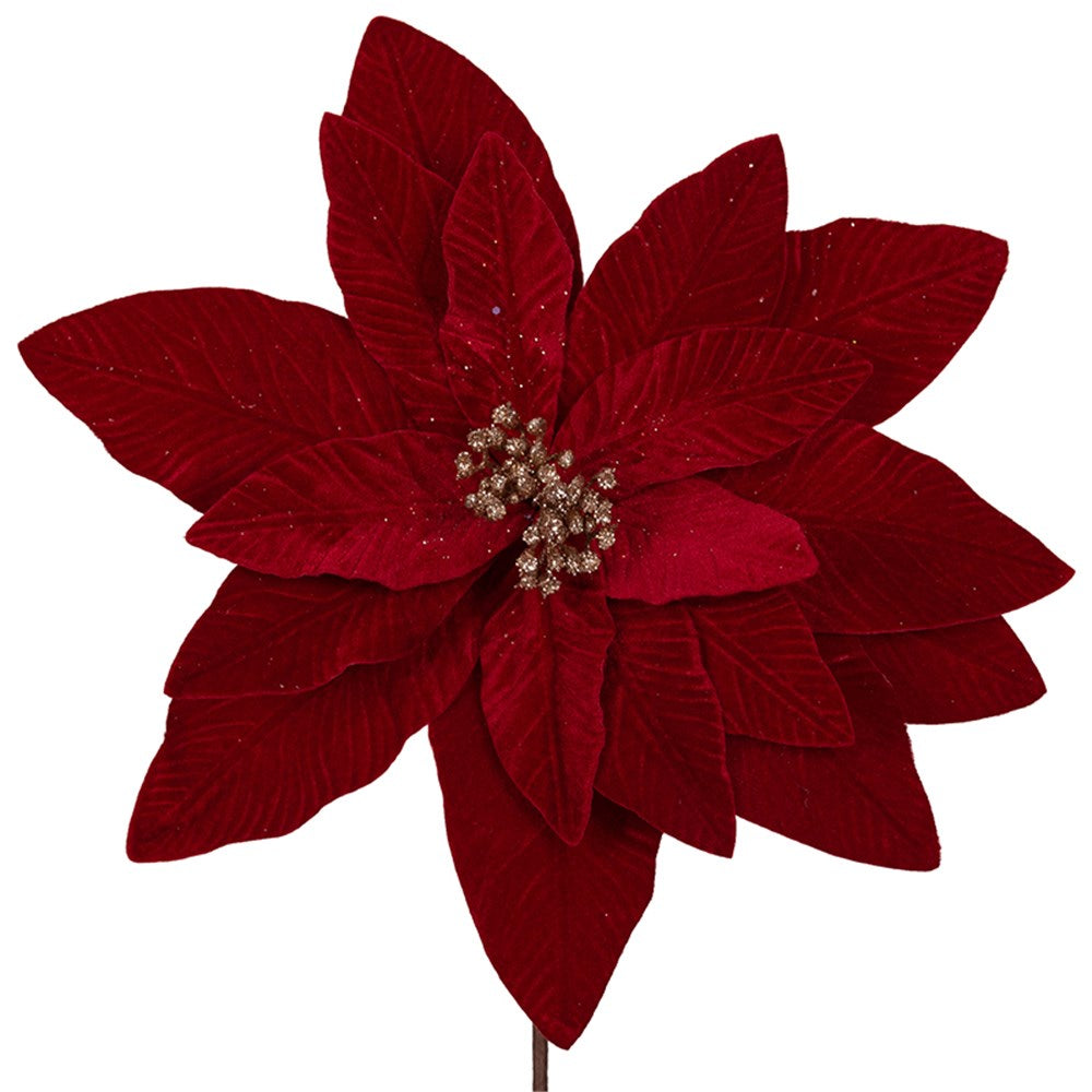 Christmas Red Poinsettia - Velvet