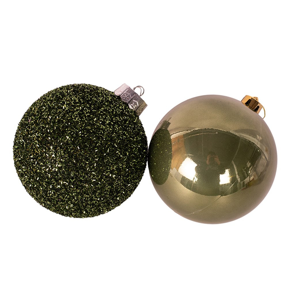 Christmas Green Bauble - Pearl or Glitter Finish