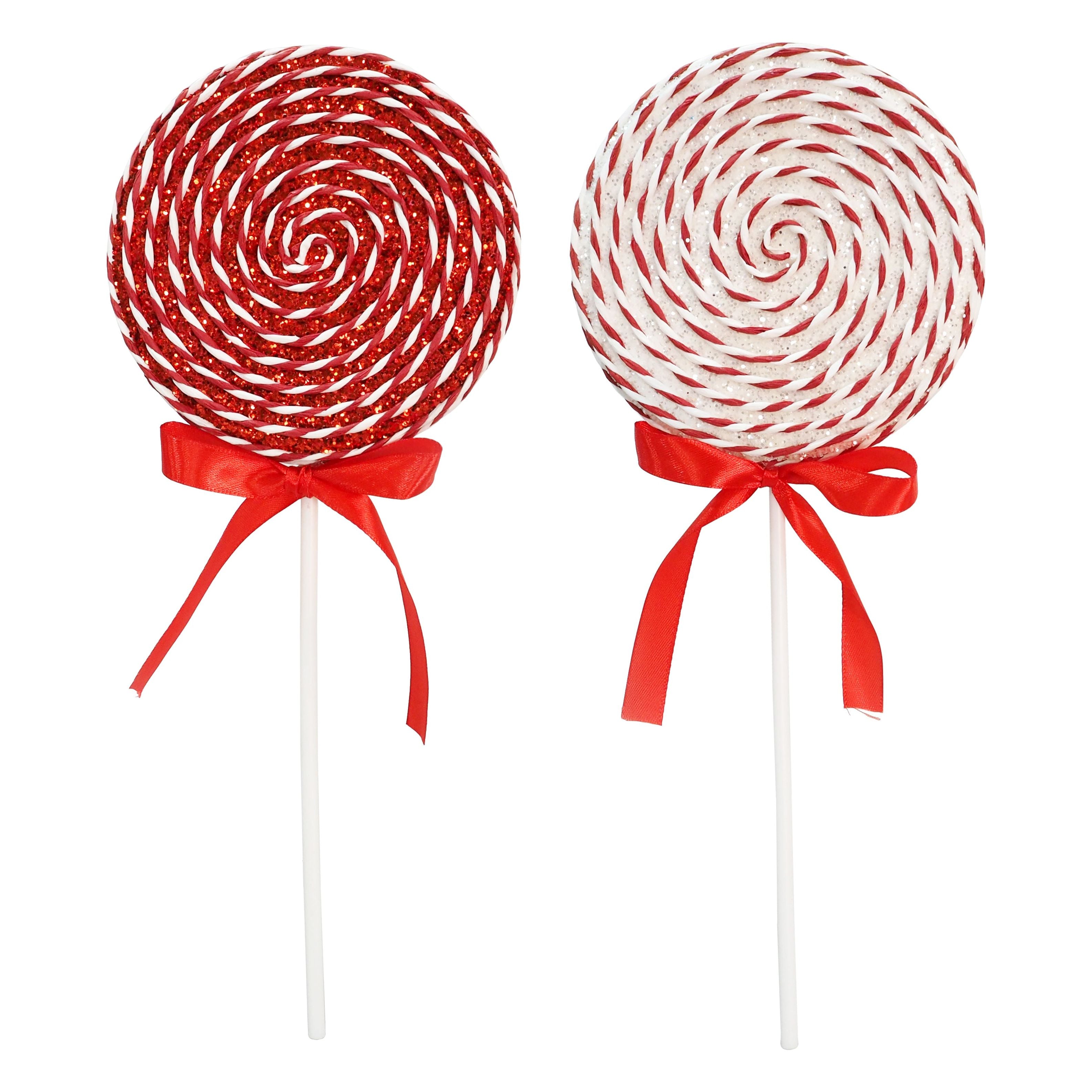 Christmas Candy Cane Lollipop Pick