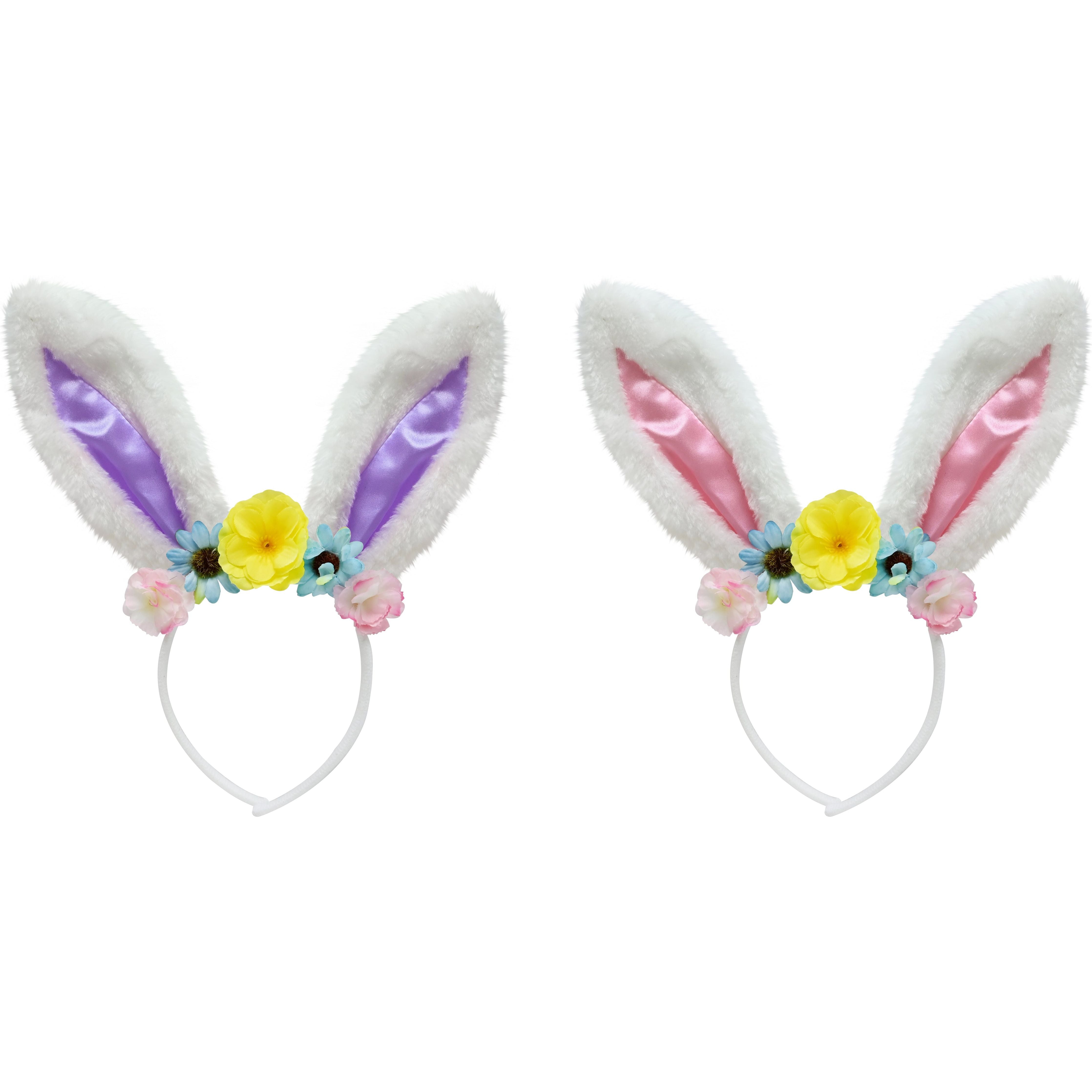 Easter Headband Floral Bunny Ears - Assorted