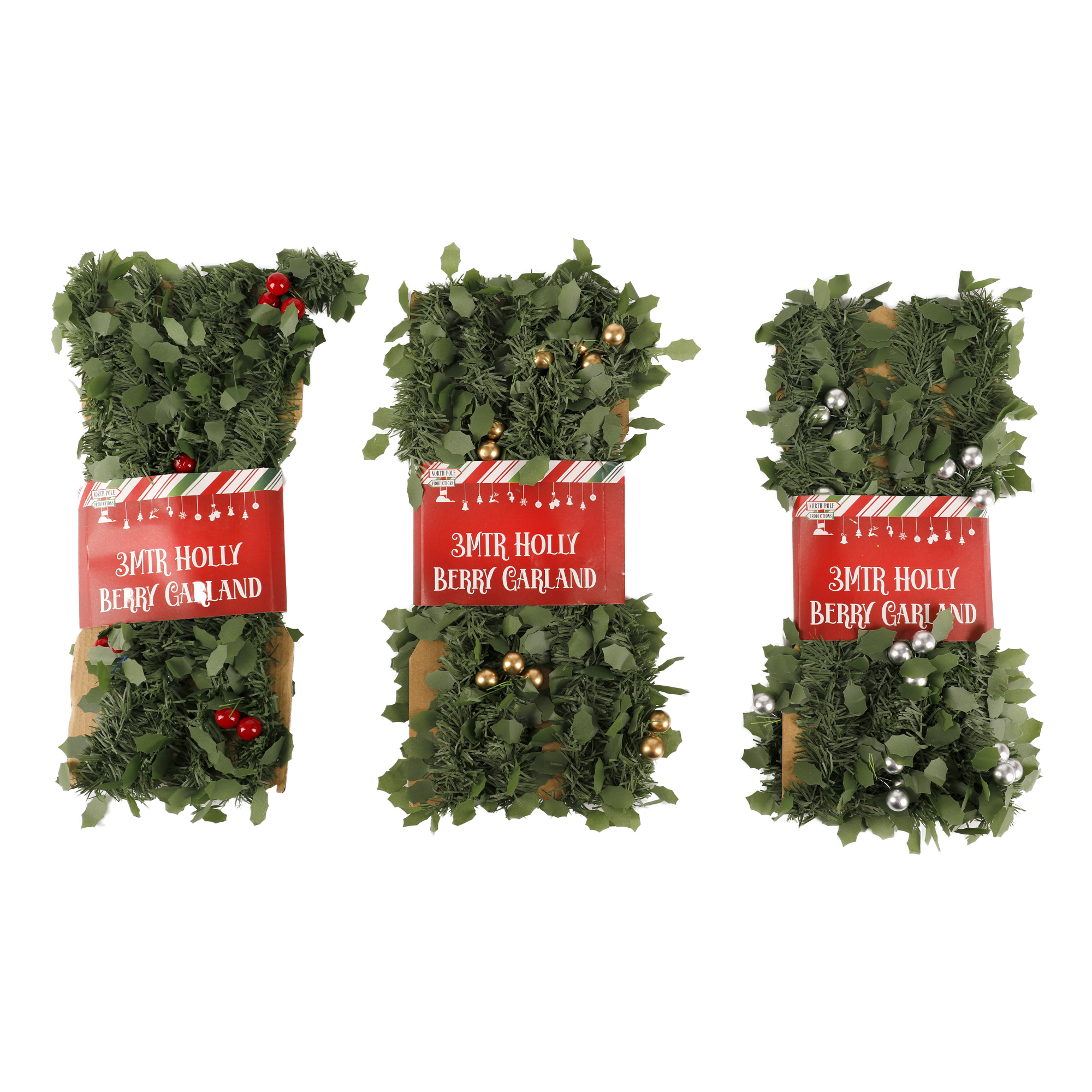 Holly Berry Tinsel 3m