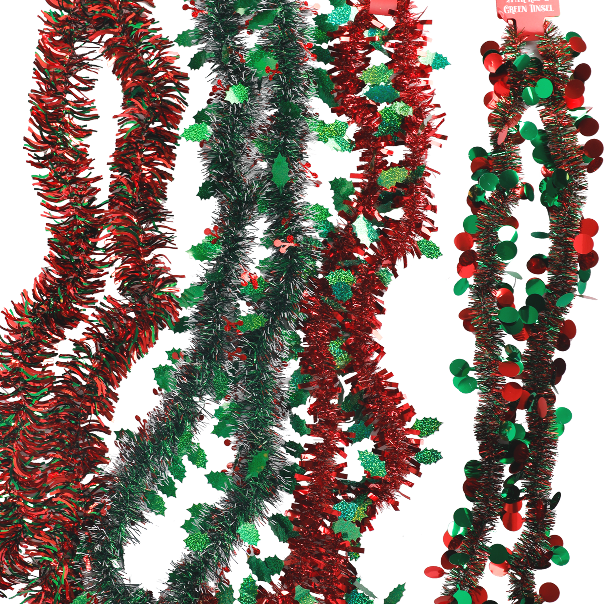 Christmas Tinsel Red & Green Mix