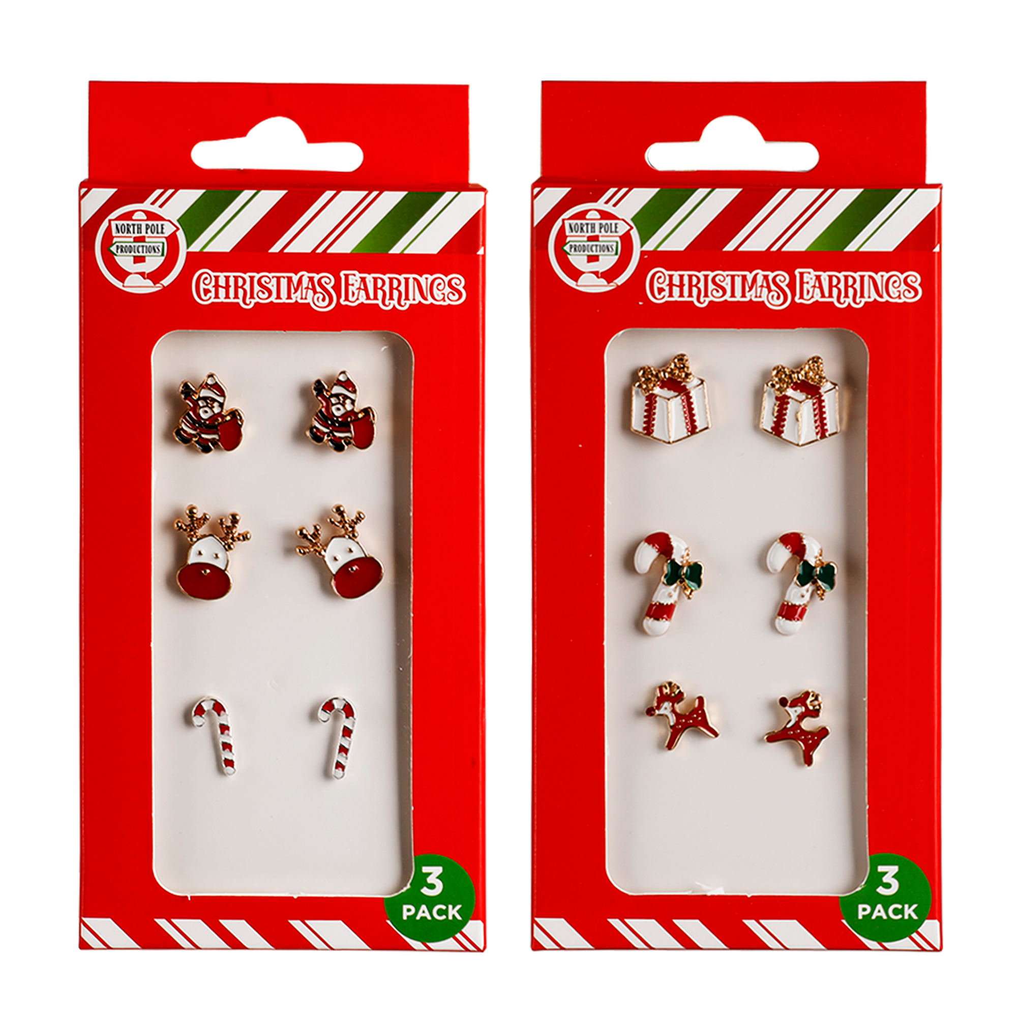 Christmas Earrings Studs Enamel