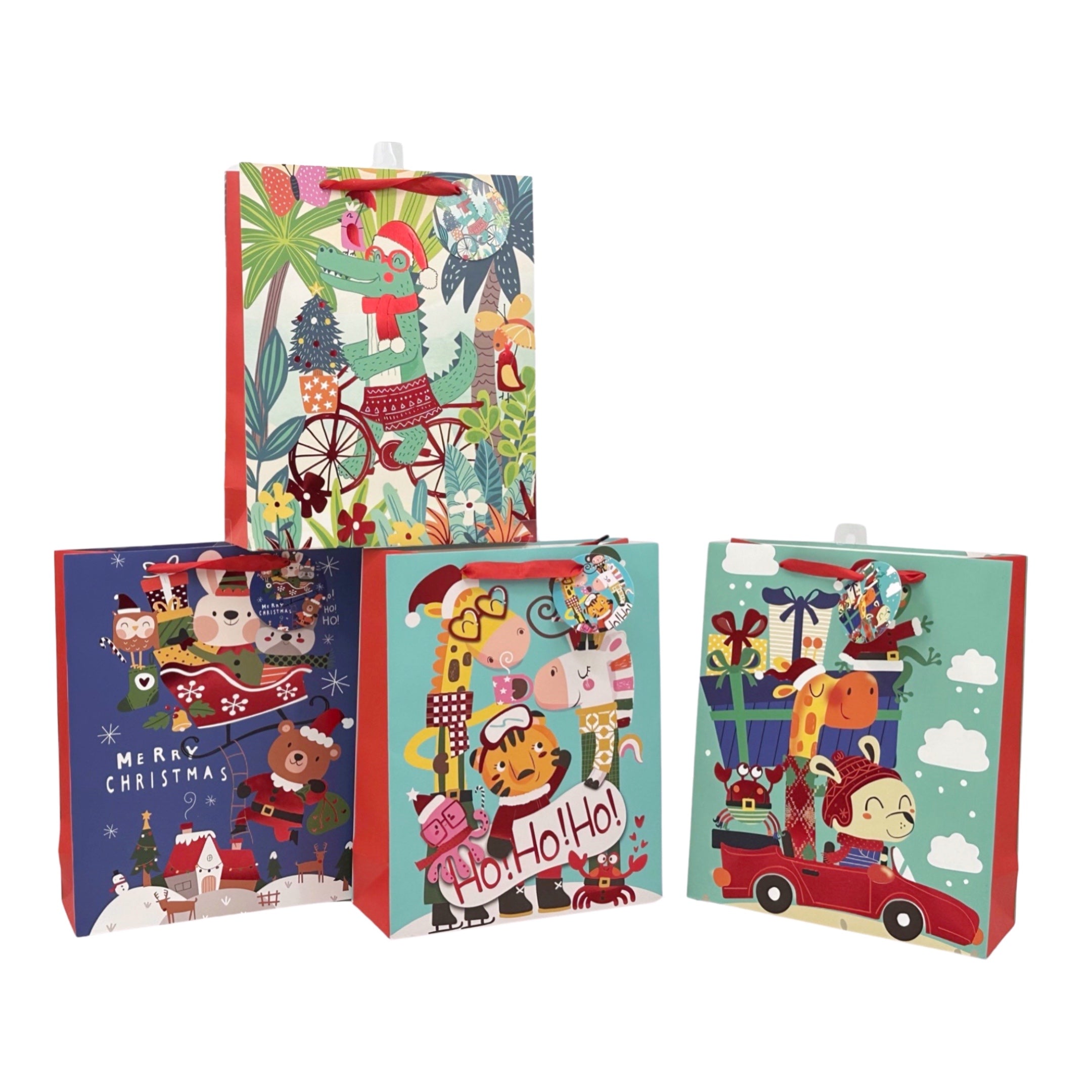 Christmas Joy Foiled Gift Bag - Medium