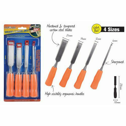 Wood Chisel with Ergonomic Handle Set