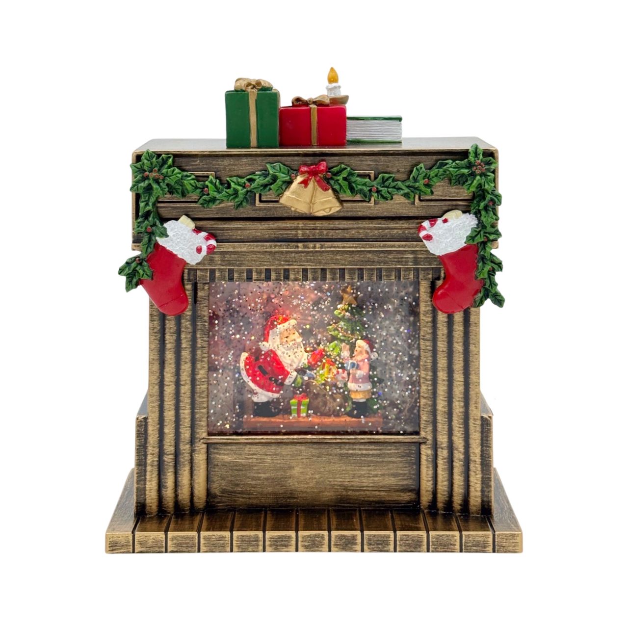 Christmas Light Up - Glittery Musical Fireplace