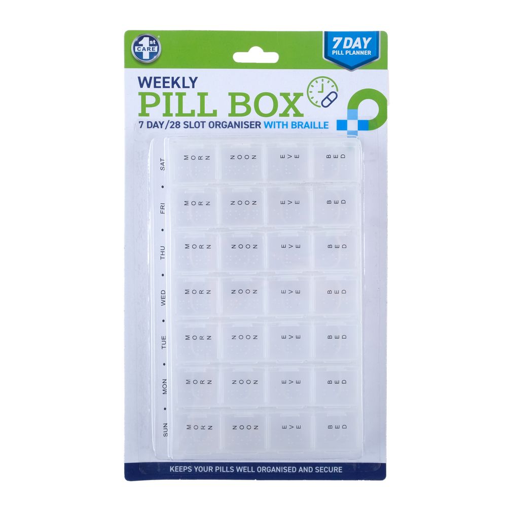 1st Care 7 Day Pill Box - Clip Strip