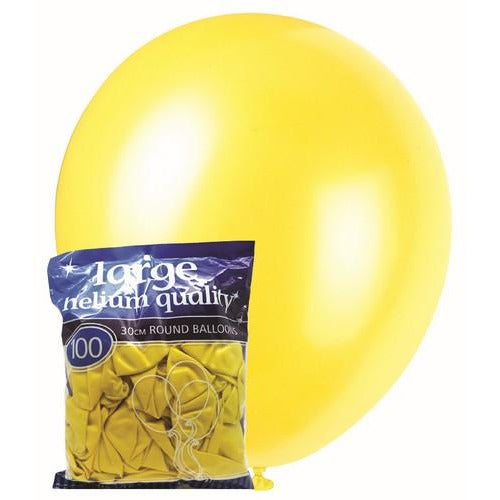 Yellow - Latex Helium Balloons