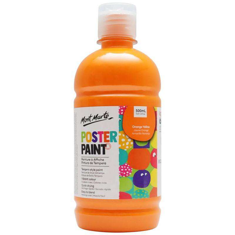 Mont Marte Poster Paint Orange Yellow 500ml - Dollars and Sense