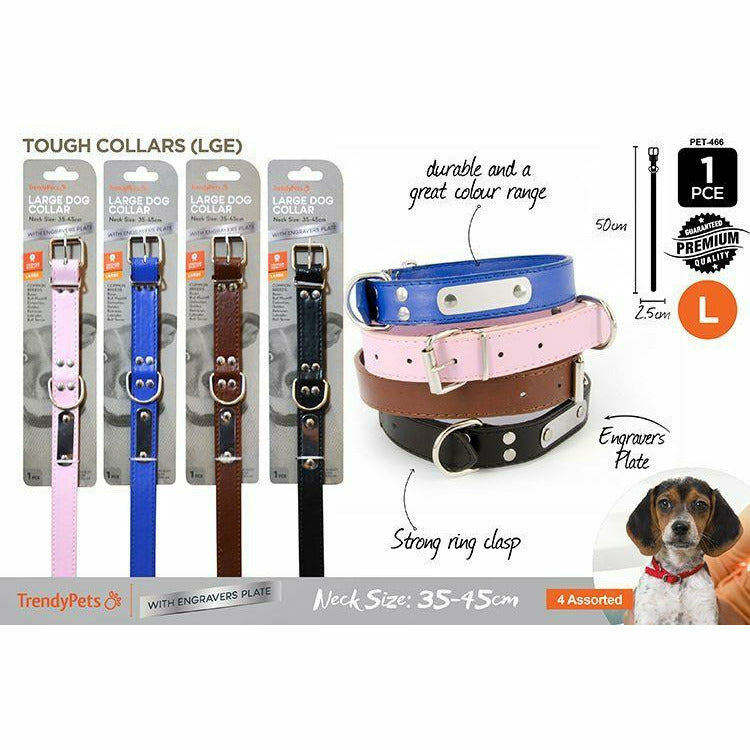 Dog Collar with Engravers Plate - Large