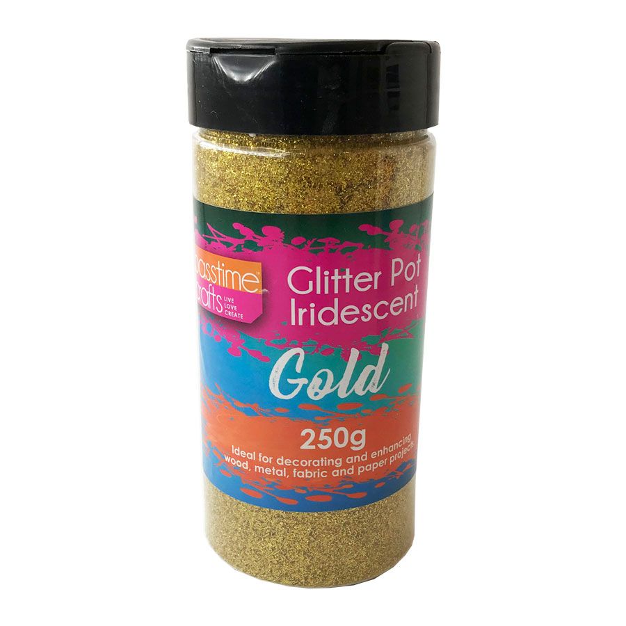 Glitter Iridescent Pot - Gold